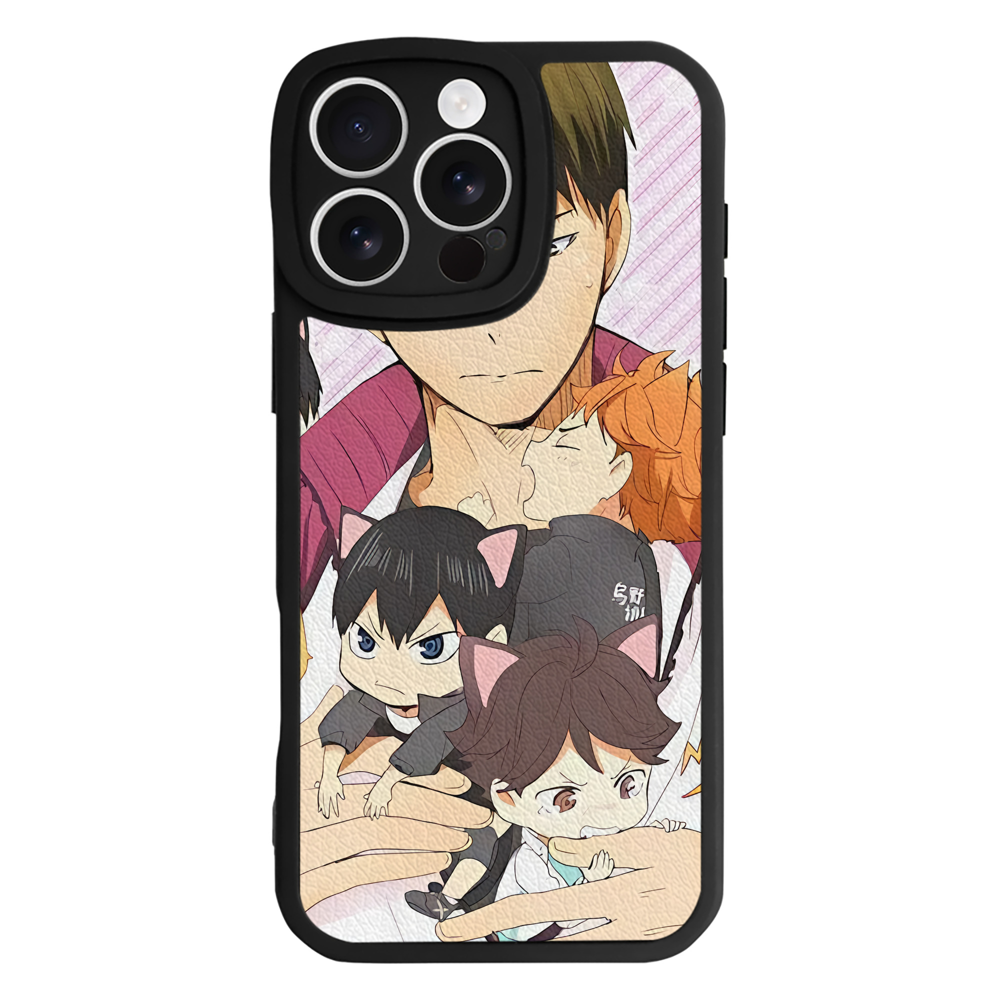 （画像用） ハイキュー!! Haikyu!! 【iPhone 16シリーズ対応】シリコンスマホケース（レザー調） 材質：シリコン